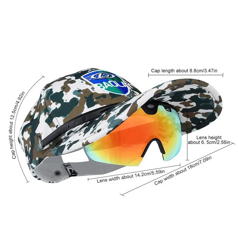 2 в 1 бейсболка очки для рыбалки блики Поляризованные PC ночного видения