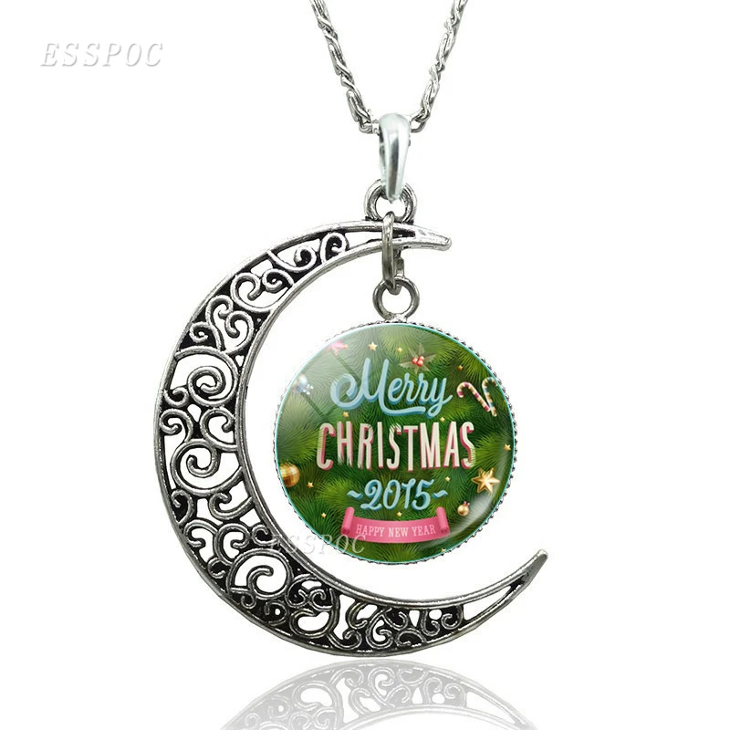 Санта Клаус рождественская елка ювелирное изделие простой стиль полумесяц