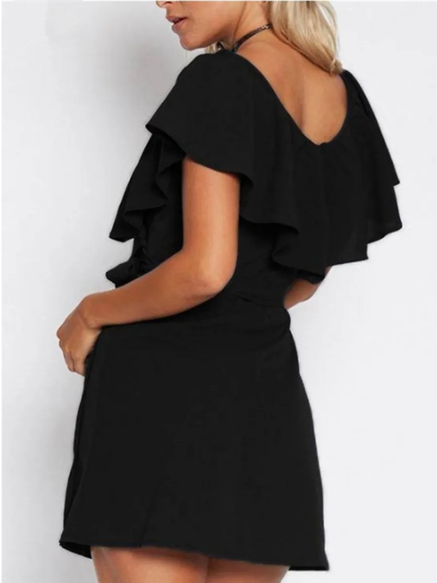 2019 New Spring Summer Women Sexy V-Neck Sleeveless Dress Casual Elegant High Waist Party Beach Female Vestidos | Женская одежда