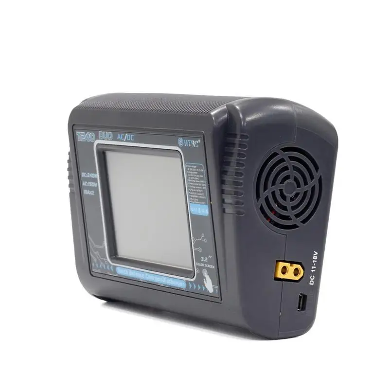 

New RC Lipo Charger HTRC T240 DUO AC 150W/DC 240W Touch Screen Balance Discharger For LiPo LiHV LiFe Lilon NiCd NiMh Pb Battery