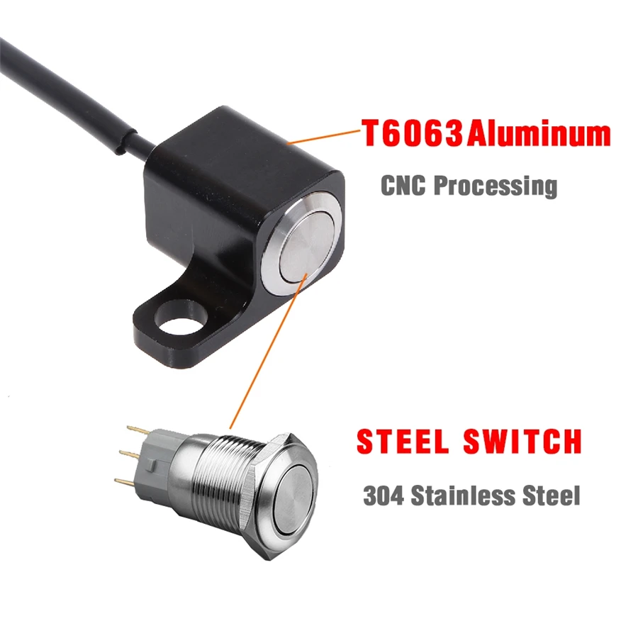 CNC Aluminum Motorcycle Handlebar Switch Adjustable Mount Waterproof Horn Engine Start Kill New Self-return Reset Button | Автомобили и