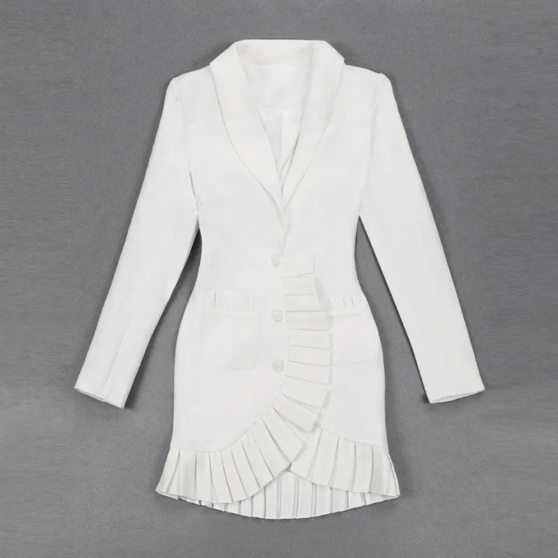 Женское мини-платье TWOTWINSTYLE весеннее однотонное платье с отложным воротником и