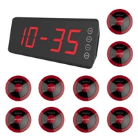 singcall wireless calling system restaurant service calling for pub cafe pack of 10 two button red pagers and 1 fixed receiver