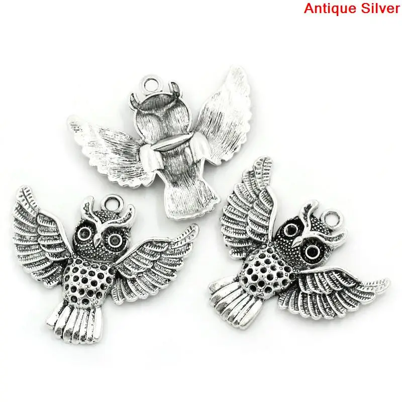 Подвески с подвеской в виде совы украшения на Хэллоуин серебристый цвет (можно