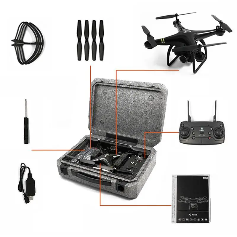 Квадрокоптер LeadingStar GW83 GPS Wi Fi 1080P с камерой HD RC FPV в реальном