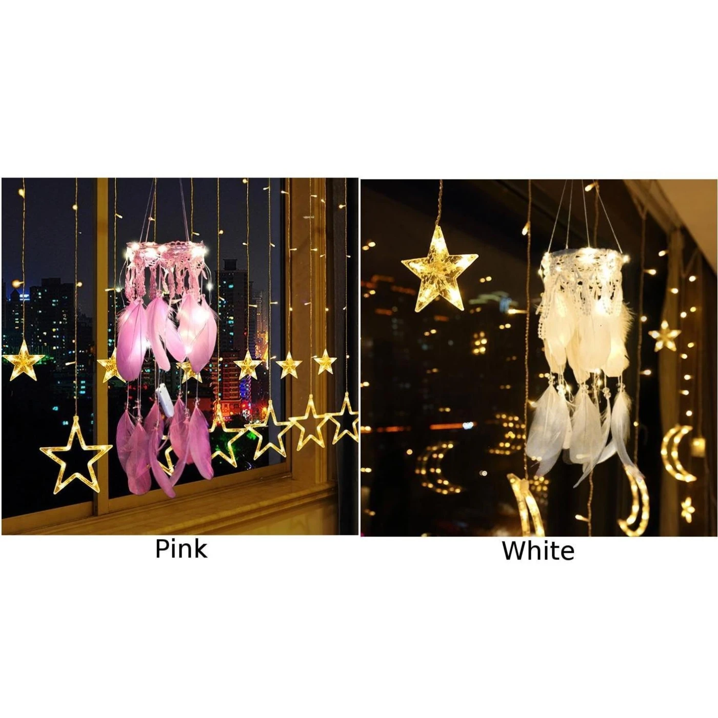 Led Dream Catcher искусство отделки перьями ветроловки Ловцы снов сетка для стене висит