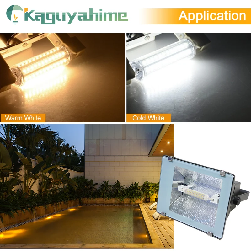 Kaguyahime 220 V Dimmable R7S лампы Стекло трубки Кукуруза лампа 6W 9W 12W 220V заменить галогенные
