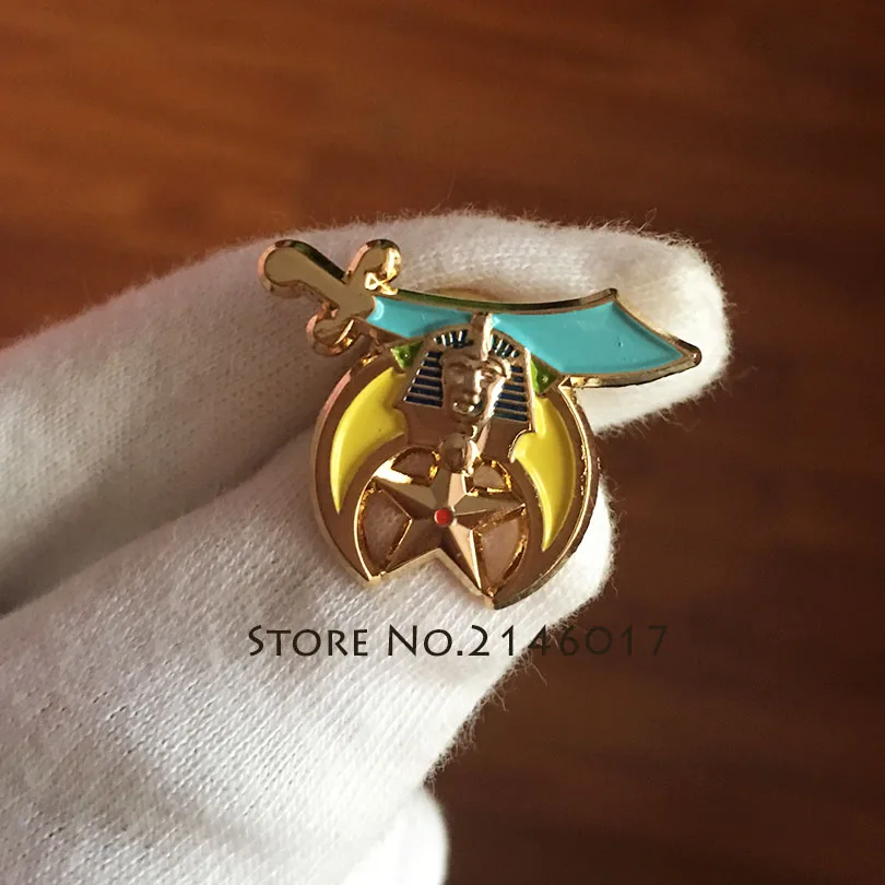 100 шт. булавки и значок Masons Shrine масонская брошь Scimitar Shriner масонский меч полумесяц