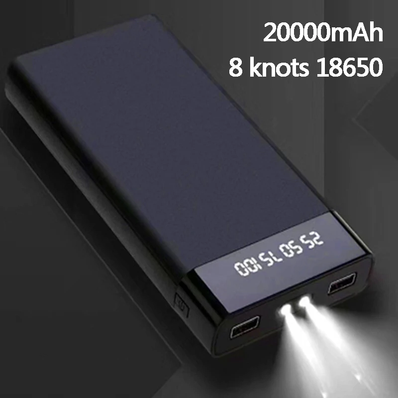 Внешний аккумулятор 20000 мАч двойной USB портативный ЖК-дисплей внешний зарядное