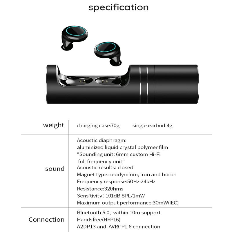 CLAITE A9 без потерь Hi Fi bluetooth 5 0 наушники IPX7 Водонепроницаемый металлические