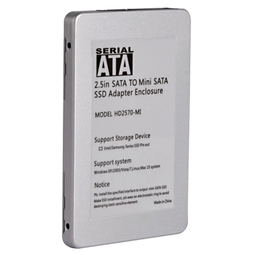 Мини интерфейс sata SSD жесткий диск поворота 2 5 HDD Box из алюминиевого сплава|Корпус