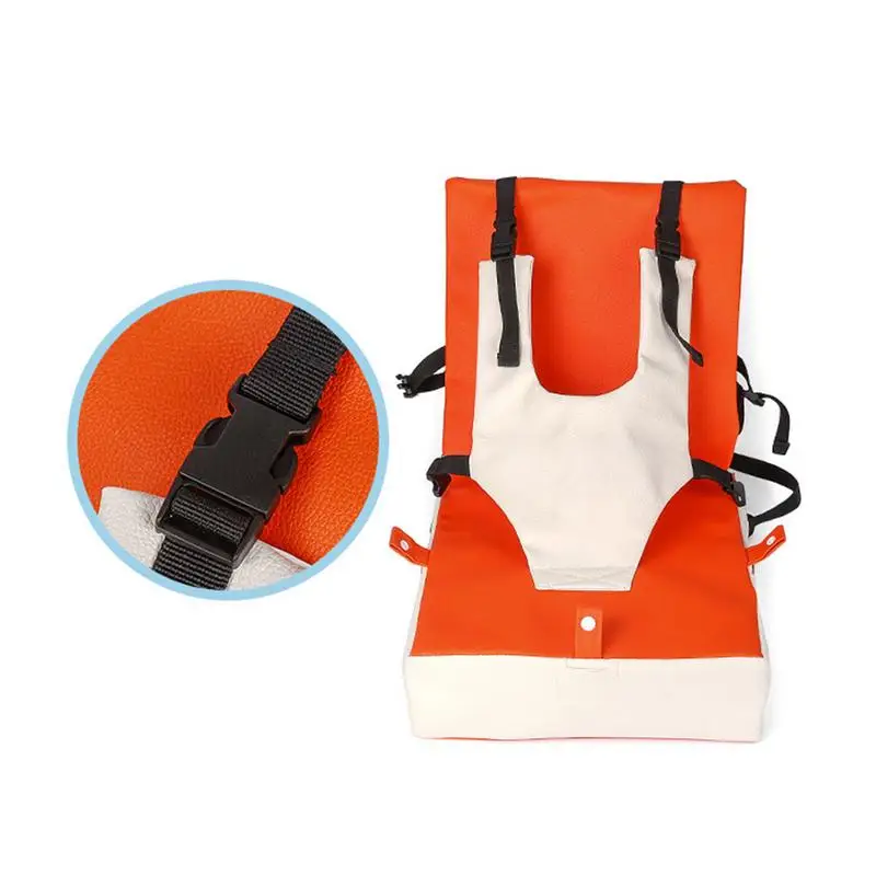 

Toddler Booster Seat For Easy Up Dining Double Straps Washable Portable Thick Chair Detachable Increasing Cushion For diplomatic