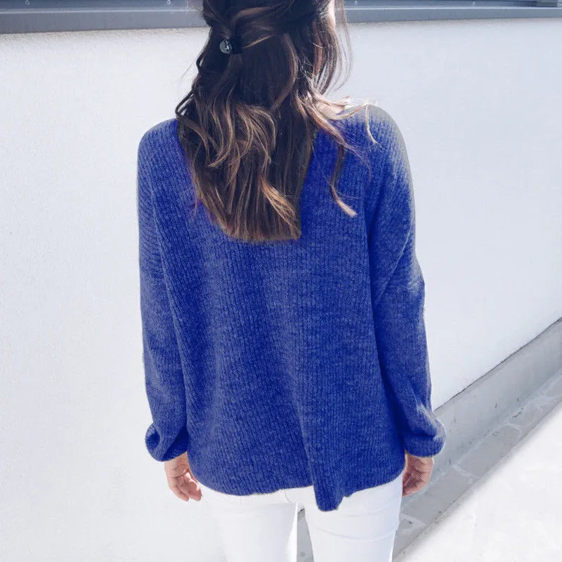 4 Pure Colors Autumn Spring Knitwear For Women's Cardigan Top Fleece Fur Sweater Long Sleeve Sexy V-neck Winter Warm |