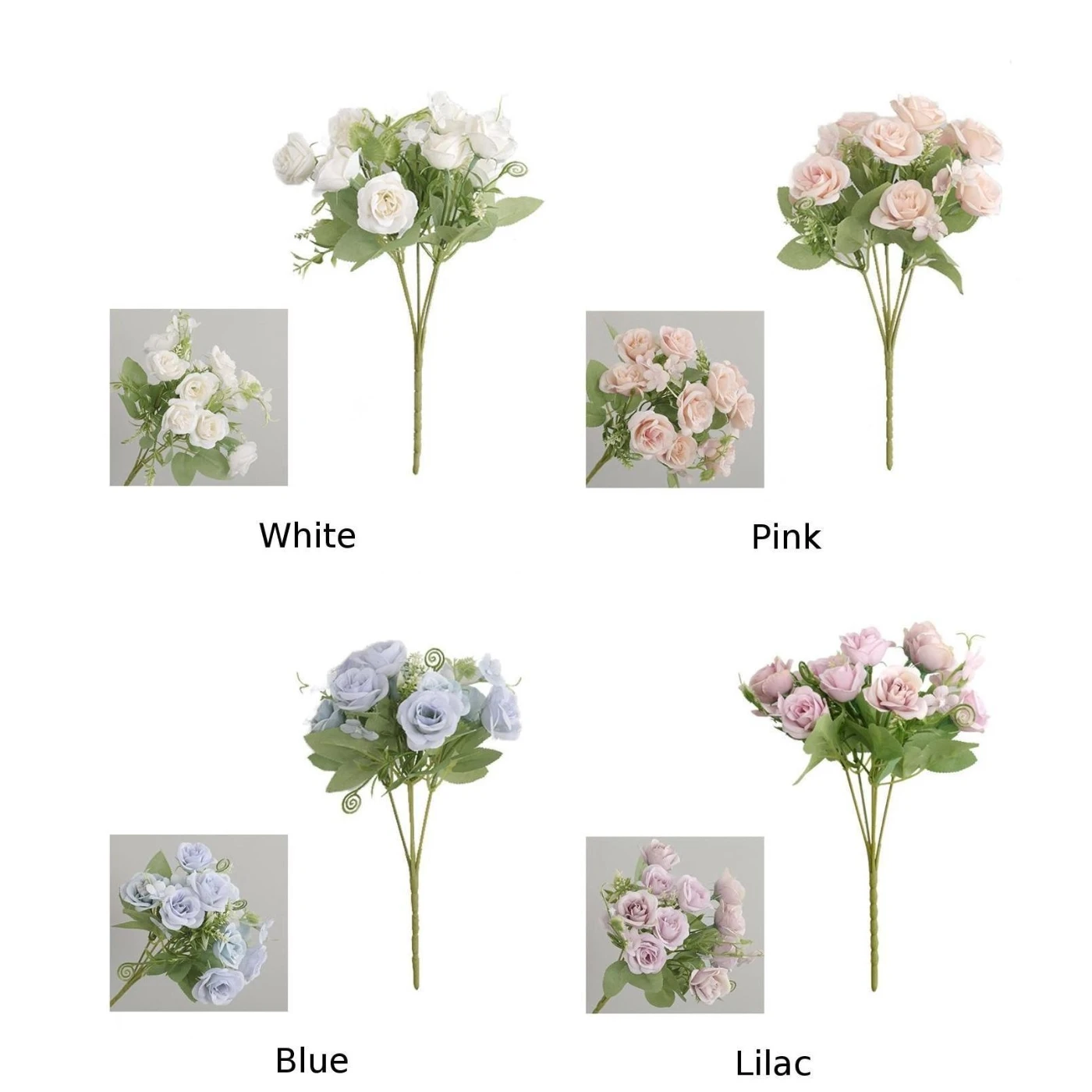 Искусственные розы пластик 5 стебли поддельные Свадебные Свадебный букет Декор