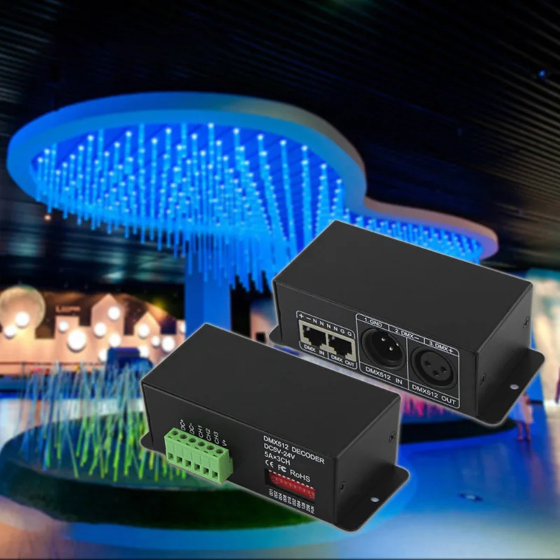 Bc-803 Rgb Dmx512 Контроллер Dc5V-24V 5А * 3Ch постоянное напряжение pwm декодер для Led полосы