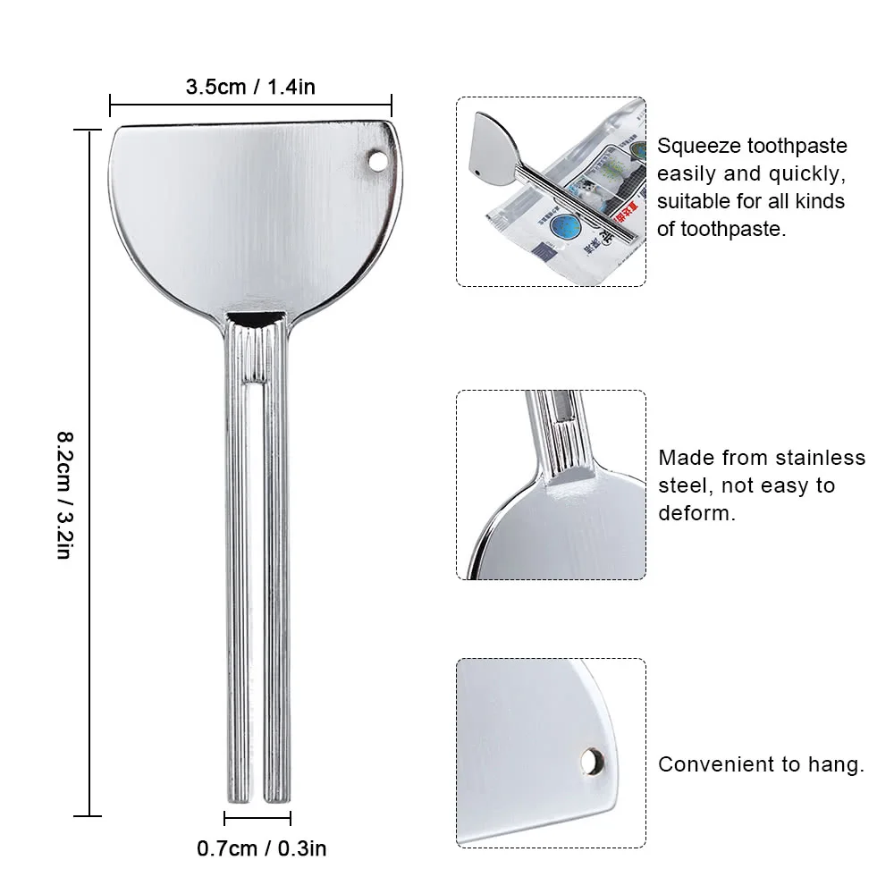 

1pc Stainless Steel Toothpaste Squeezer Tube U Shape Salon Hair Dye Cosmetic Oil Paint Easy Squeezer Bathroom Tool