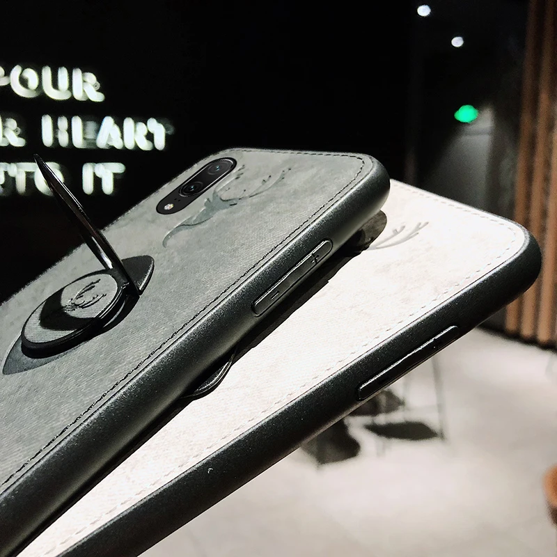 Чехол для телефона с рисунком оленя huawei P 20 Lite силиконовый чехол кольцом пальца P20