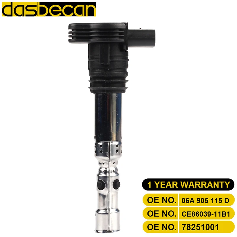 Dasbecan катушка зажигания 06A 905 115 D CE86039 11B1 78251001 для Audi A3 A4 A6 1 8 T VW Golf IV JETTA Bora skoda|Катушка