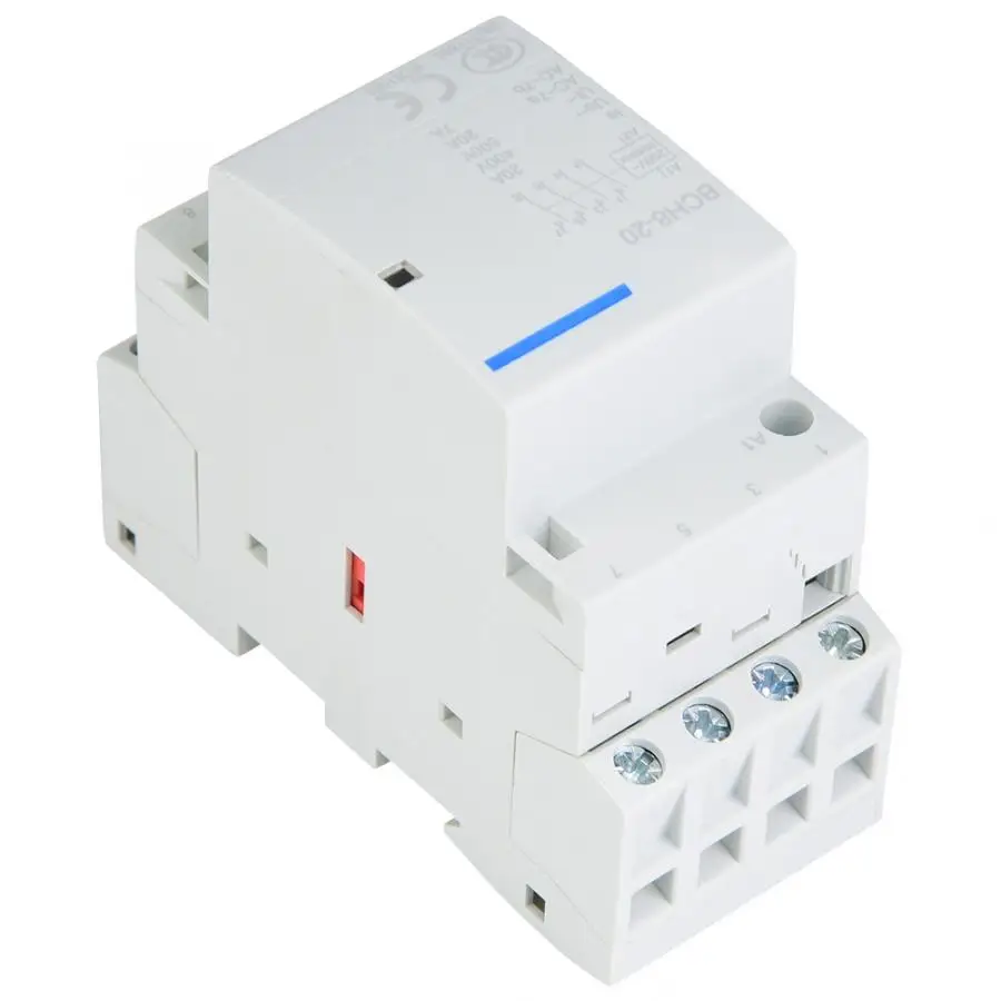 Контактор 4P 20A 2NO 2NC 24V 220V/230V AC контактор для дома на din-рейке Электрооборудование |