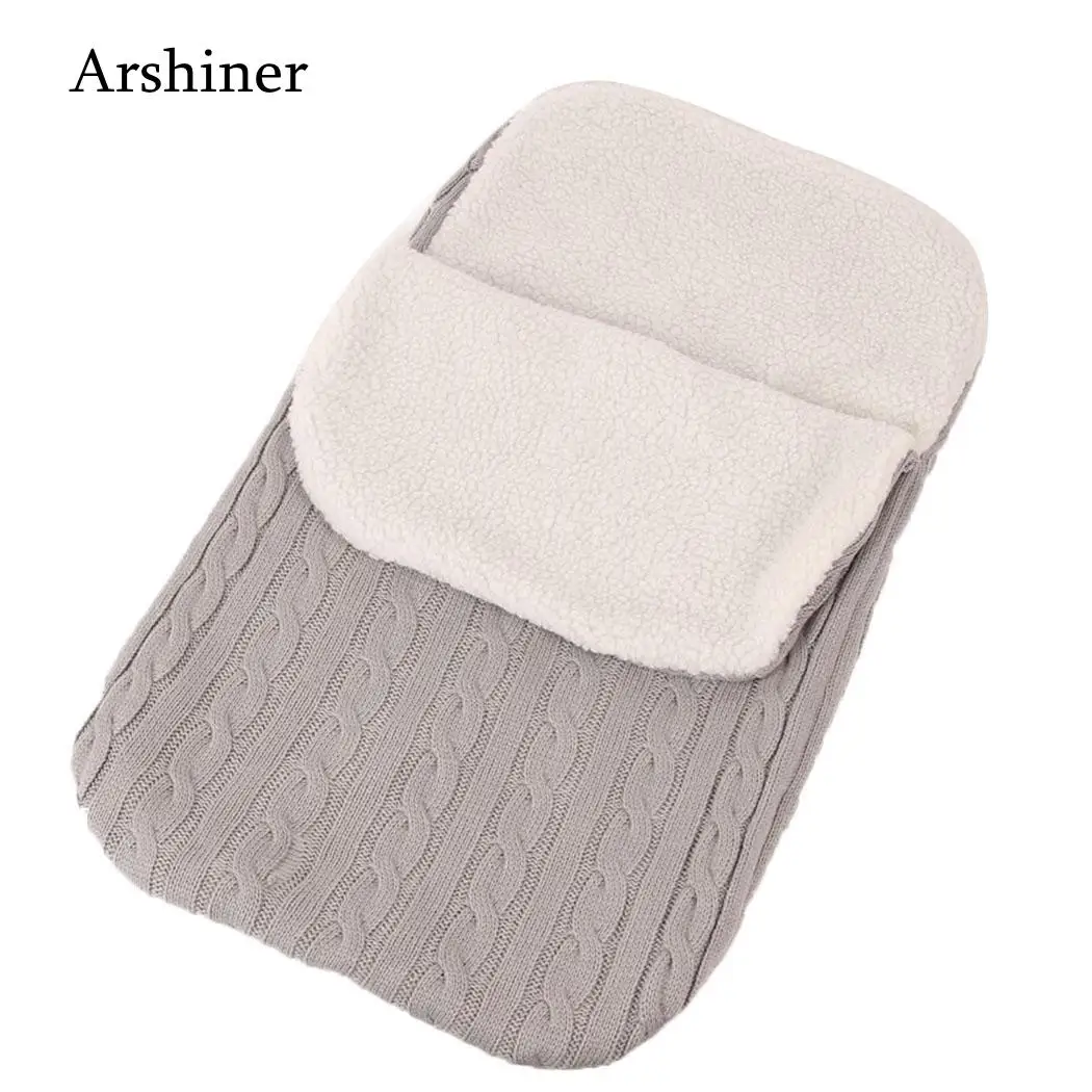 Newborn Unisex Sleeping Knit Sleepsacks Bag Blanket Swaddle Stroller Winter Baby Casual Solid | Мать и ребенок