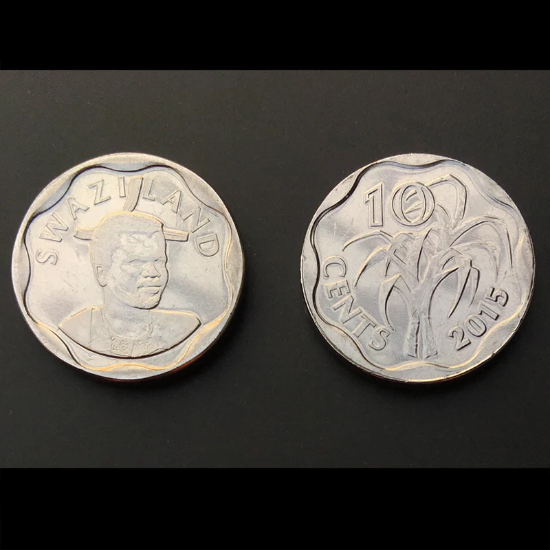 Свазиленд монета 10 центов 2015 км # Новый UNC коллекция подарок Африка НАСТОЯЩИЕ