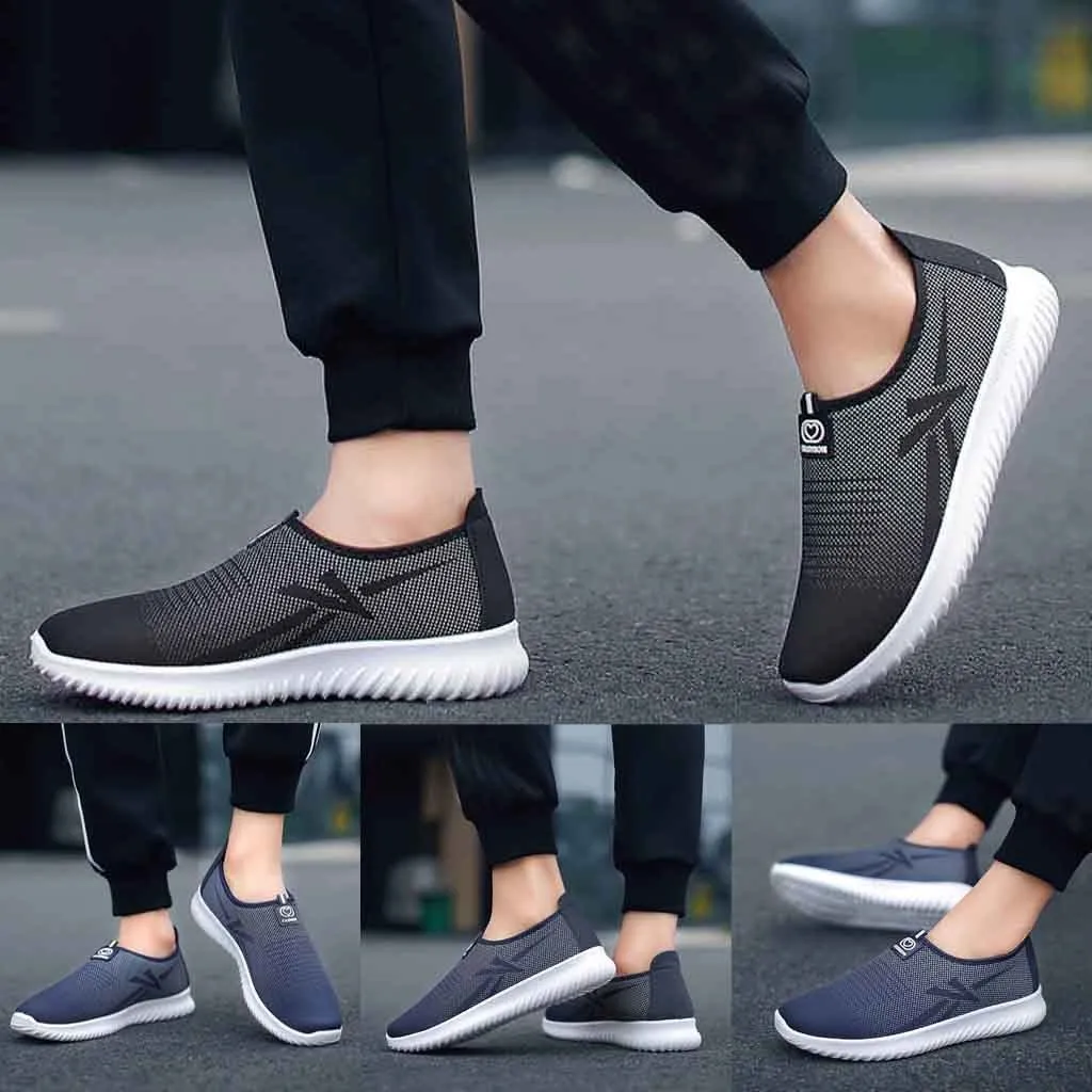 2019 New Sneakers Man Summer Shoe Slip On Outdoor Casual Men's Shoes Comfortable Breathable Mesh #89 | Обувь