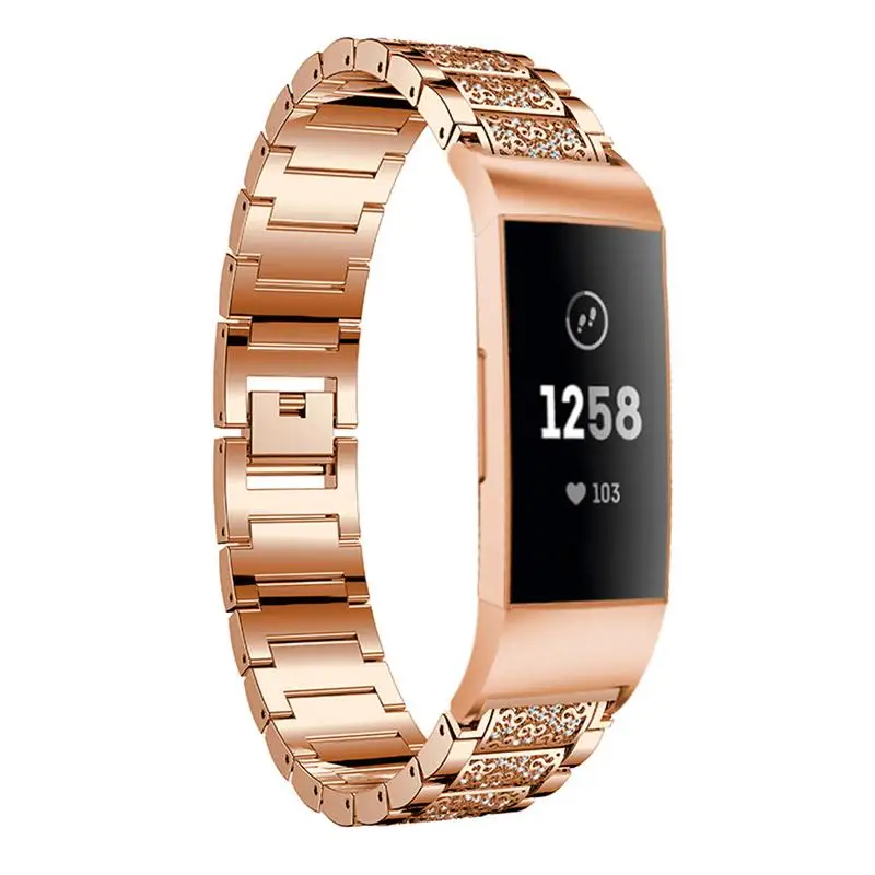 Для Fitbit Charge 3 Роскошные блестящие стразы бриллианты браслет ремешок для часов
