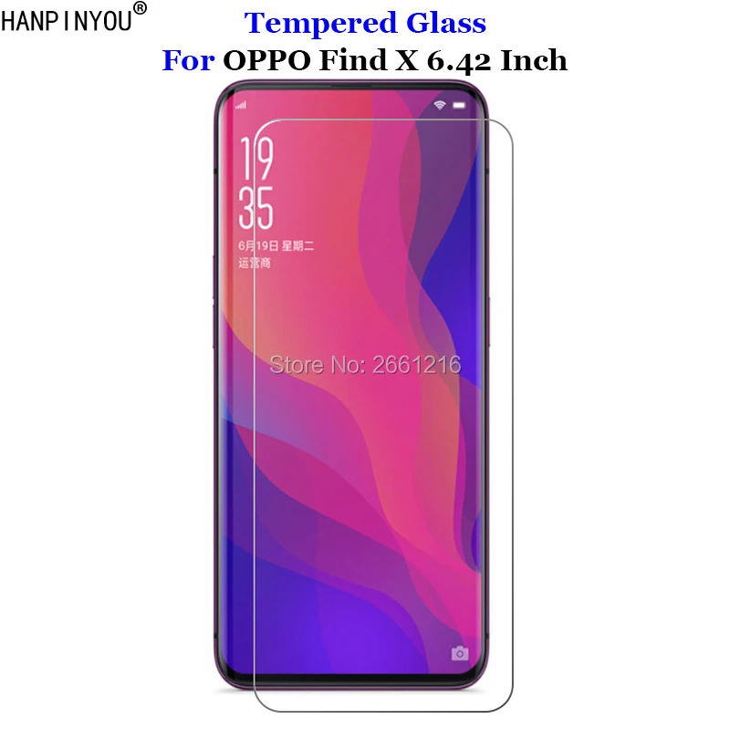 

Для OPPO Find X Закаленное Стекло 9H 2.5D Премиум Защитная пленка для экрана для OPPO FindX 6,42"
