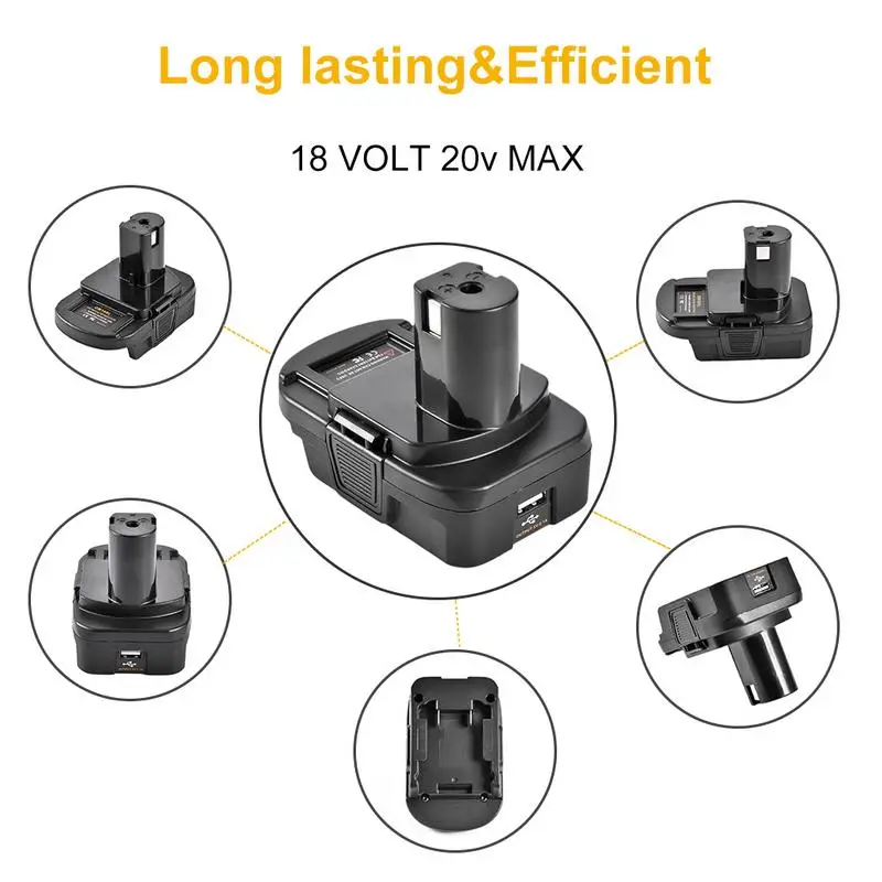 AABB-Dm18Rl литиевый Аккумуляторный преобразователь адаптер для Milwaukee Ryobi 20В/18В P108 Abp1801