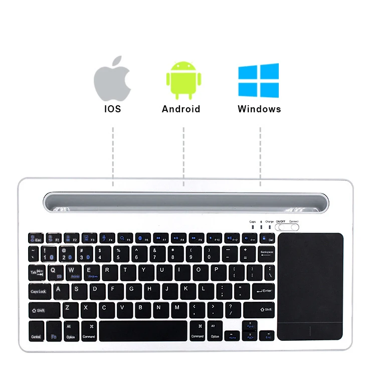 Многофункциональная Bluetooth беспроводная клавиатура 78 клавиш сенсорная для IOS Windows