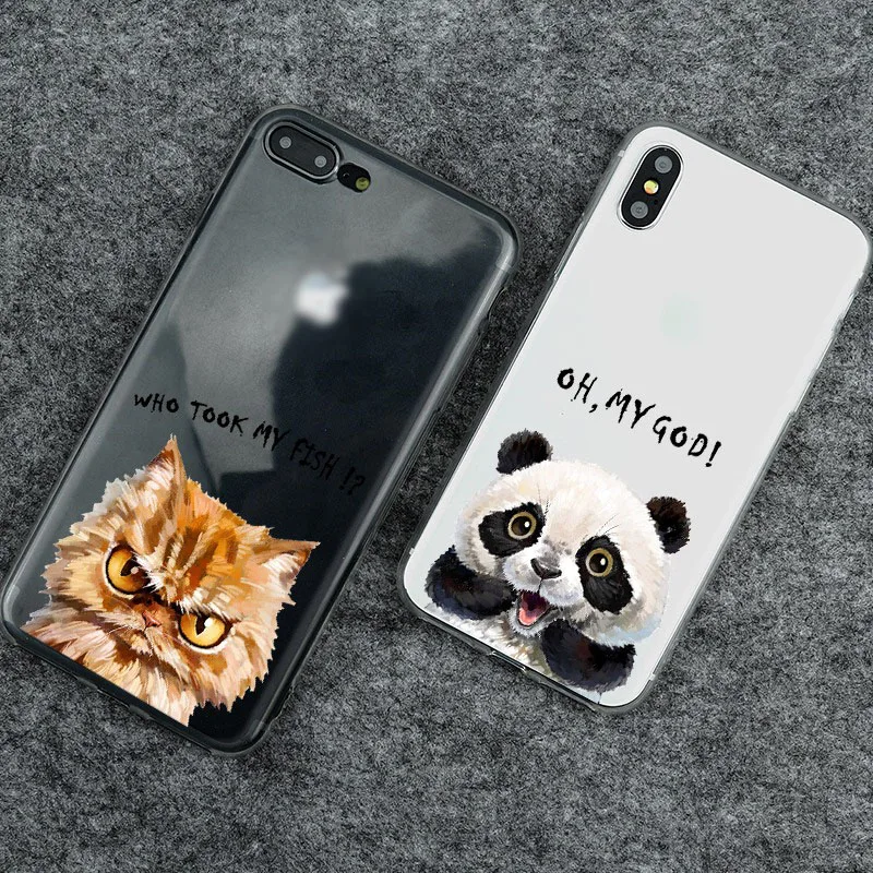 Cartoon Animals Series Soft Phone Case For Samsung S7/ S8/ S9/ S9 Plus/ J6 2018/ J7 2018 (J600G) Cute Painted TPU Cover | Мобильные