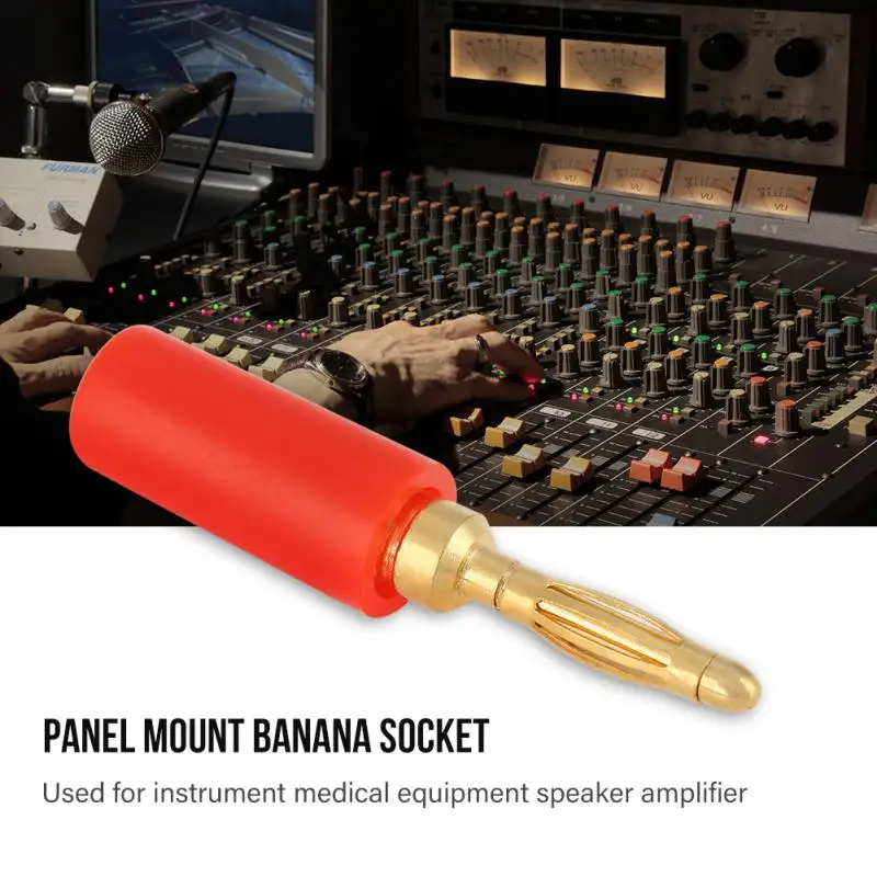 Латунь Панель Крепление банан разъем 2 мм смешанные цвета вилка штекерного типа