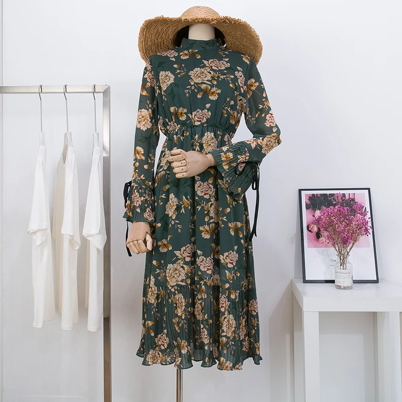 2019 весенне-осенние базовые платья хит продаж женское винтажное платье с