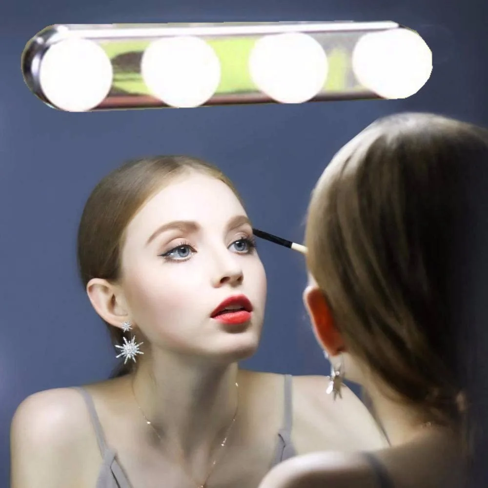 1 шт. 4 светодиодный лампы Make Up Light Супер яркий портативный косметическое зеркало