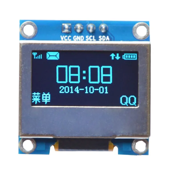 4 контактный Синий IIC I2C OLED дисплей 0 96 дюйма модуль защиты экрана для