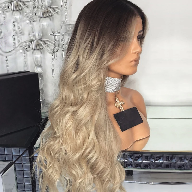 Горячие женские модные волнистые вьющиеся длинные искусственные волосы полные