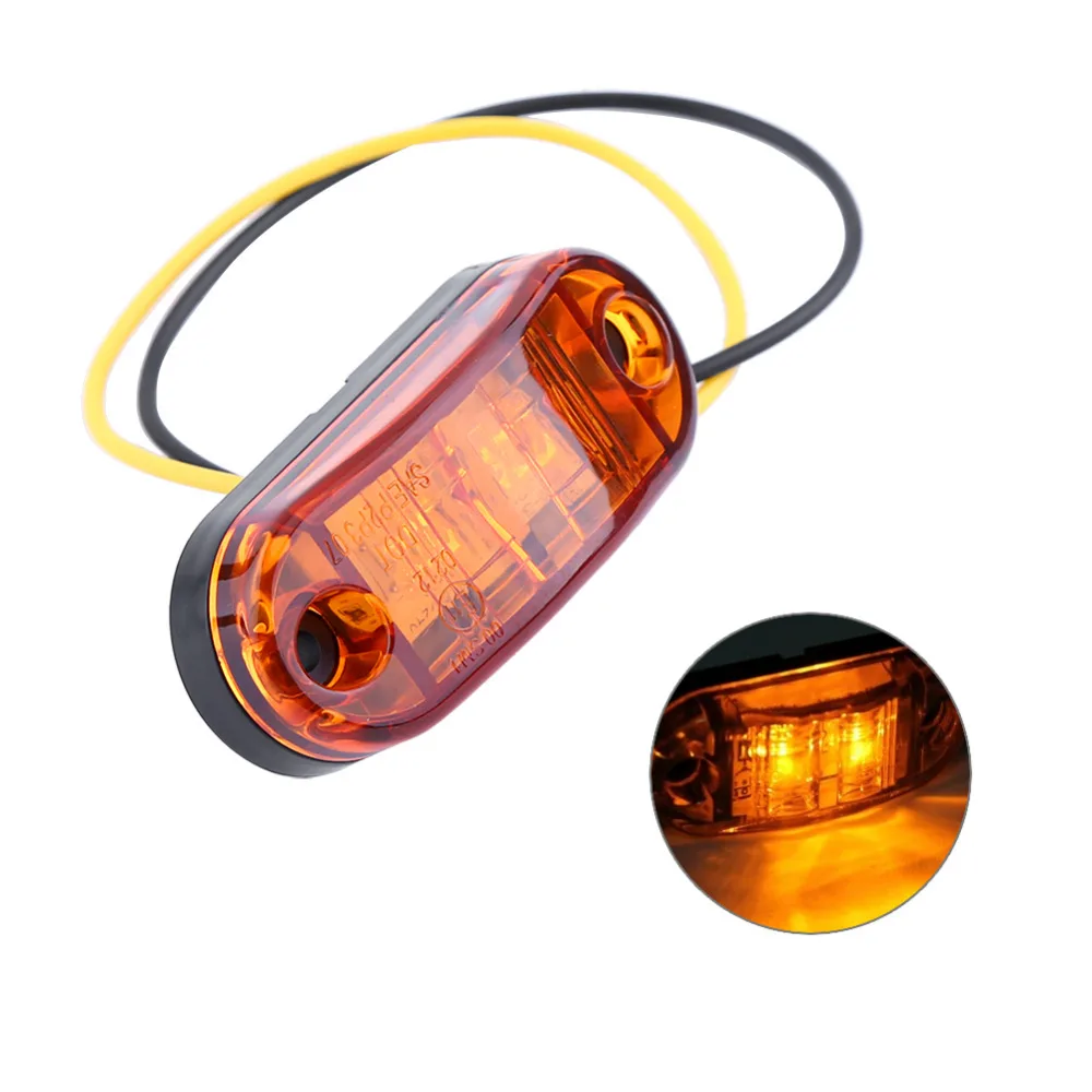4 шт./компл. 2 LED 12V 24V универсальный авто грузовик прицеп караван Боковой