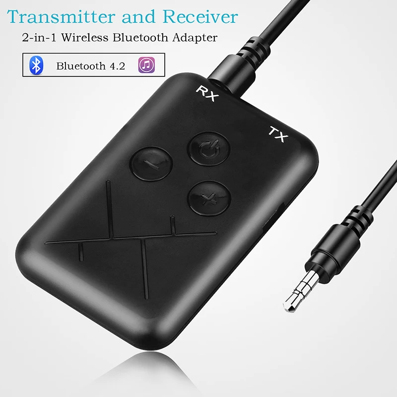 Bluetooth V4.2 приемник передатчик 2 в 1 Беспроводной адаптер стерео аудио Музыка с 3 5 мм