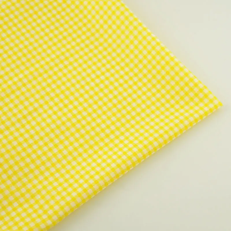 Fat Quarter 100% Cotton Plain Fabric Gold and White Check Printed for Curtain Pillow Tilda Doll Quilting Patchwork new arrivals | Дом и сад