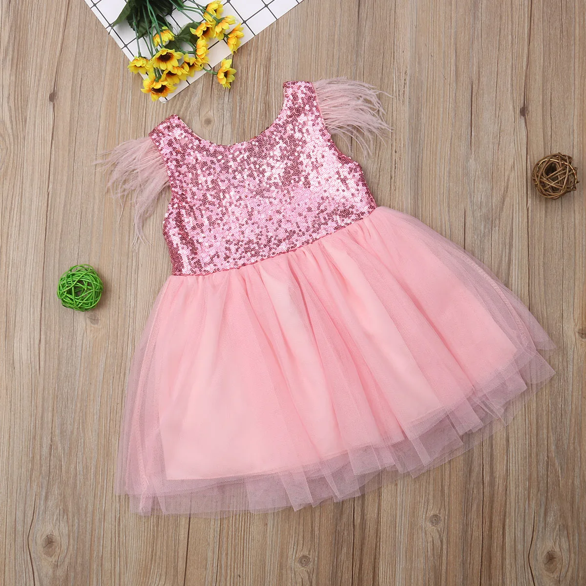 Рождественское детское красное платье для девочек платье-пачка с блестками