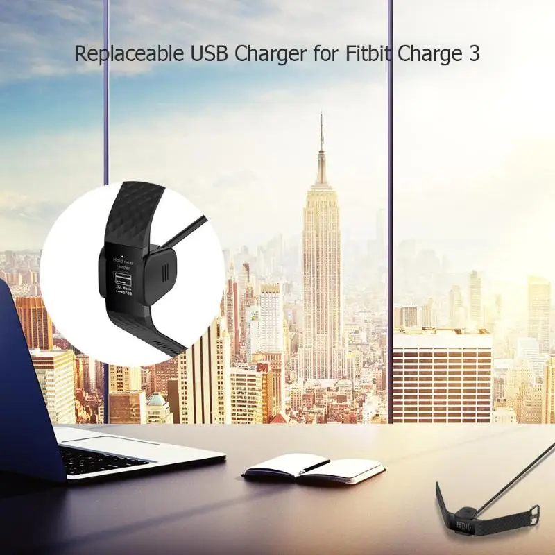Портативное зарядное устройство USB для Fitbit Charge 3 фитнес трекер активности Smartwatch