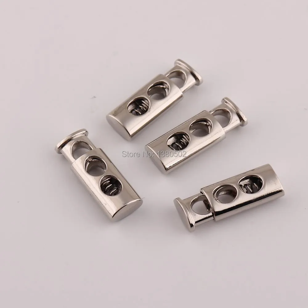 10pcs 26mm Cord End Adjuster Silver Gunmetal Double Barrel Lock durable paracord locks buckes for Mask sewing accessories | Дом и сад
