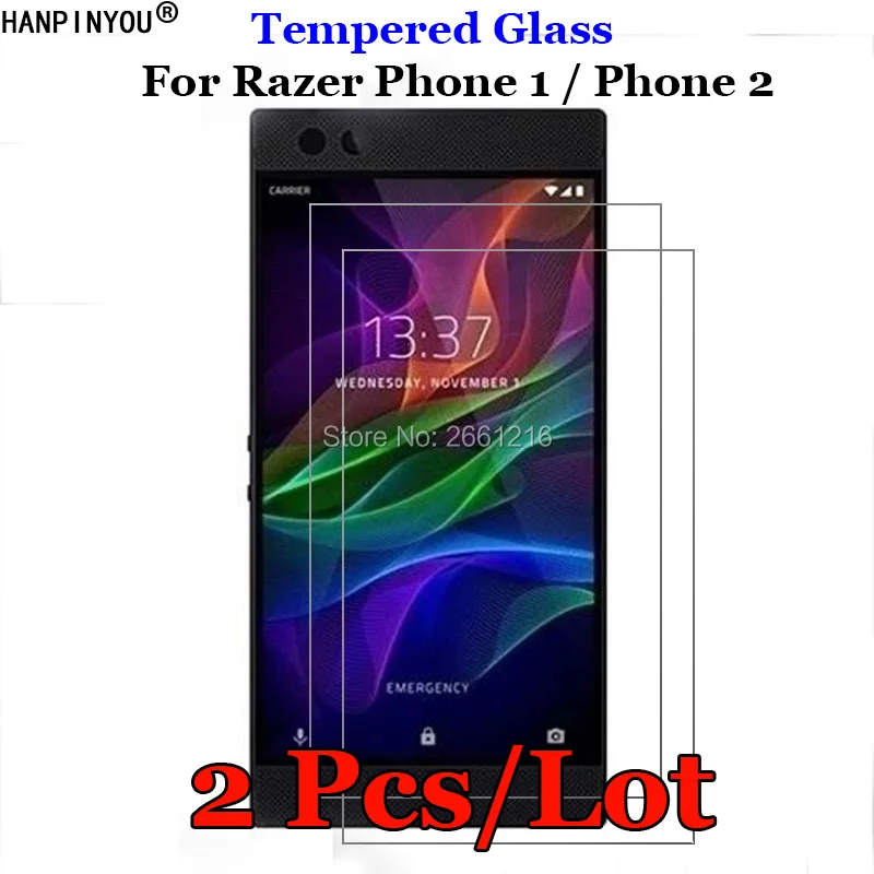 2 шт./лот для Razer Phone 1 5 7 дюйма переднее жесткое закаленное стекло 9H 2.5D Премиум