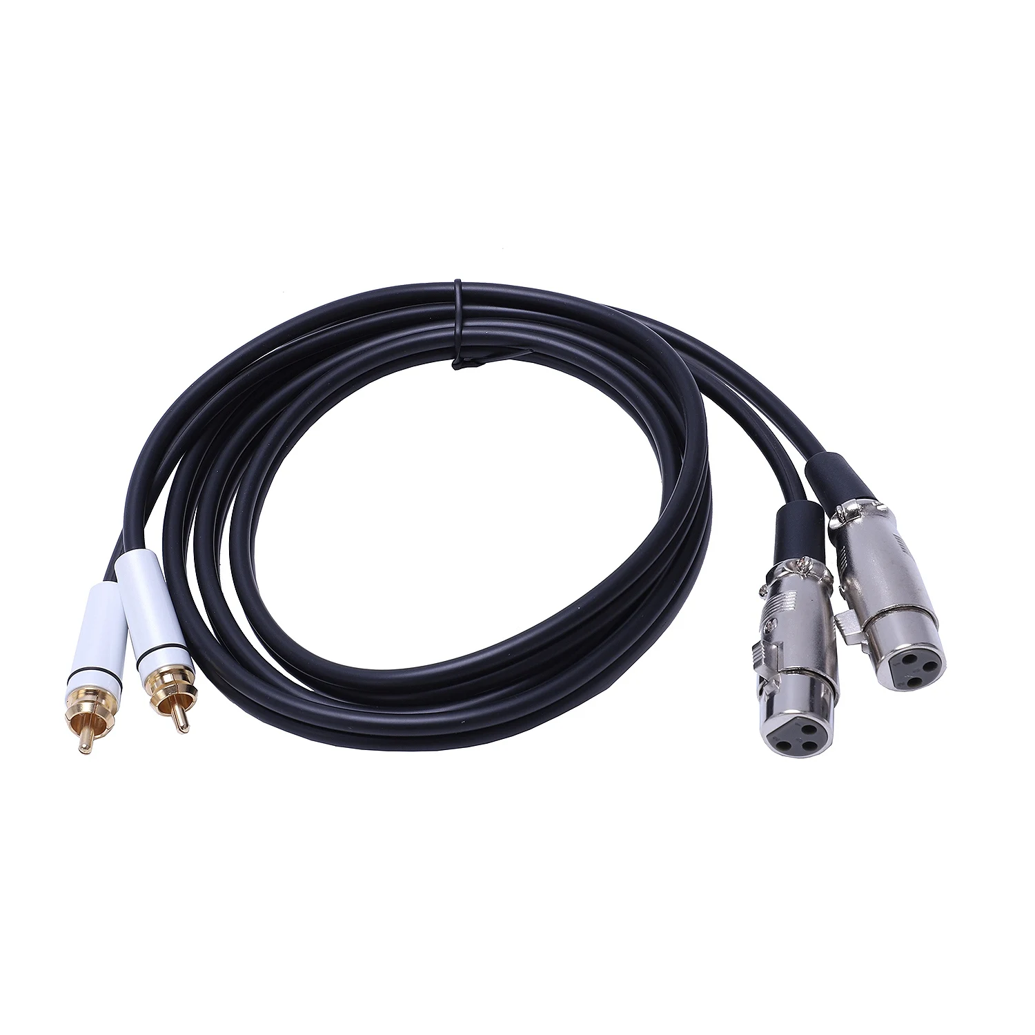 OPQ Dual Female XLR to RCA кабель сверхмощный 2 Male патч HIFI стерео аудио подключение микрофон
