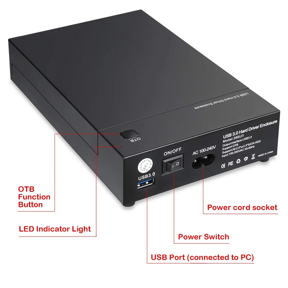USB 3 0 2 5 &quot3 5&quot SATA сверхскоростной внешний жесткий диск SSD (HDD Портативный Чехол