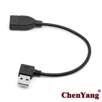 chenyang left angled 90 degree usb 2 0 a type male to female extension cable 20cm