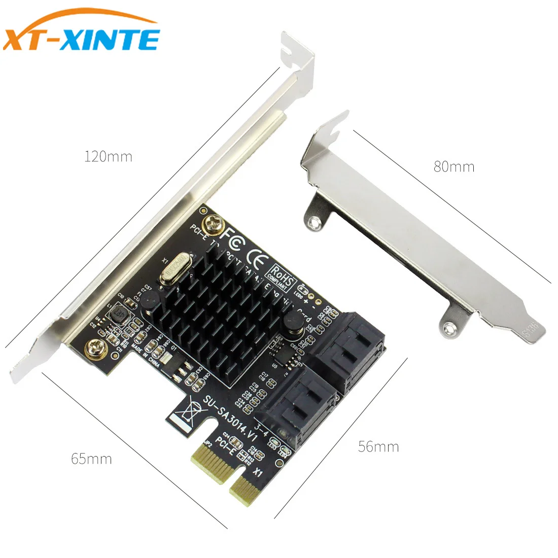 PCI Express к SATA3.0 карта расширения w 4 порта SATA3 PCIE SATA PCI-E адаптер для SSD HDD IPFS Mining Marvell |