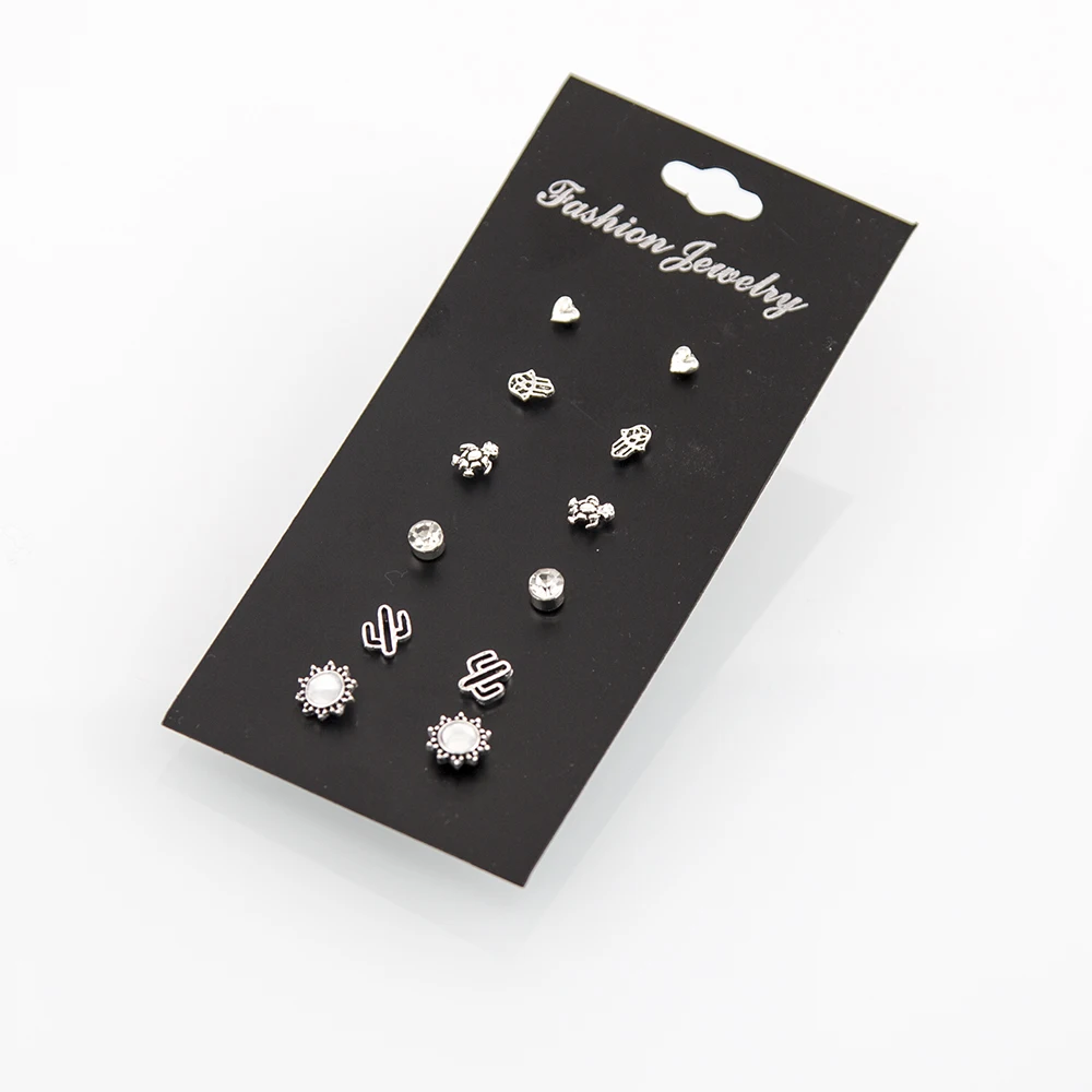 Personality New Style Women's Earrings Set Suit Foreign Trade Jewelry Wholesale Six Pairs For Girls Wedding Gifts | Украшения и