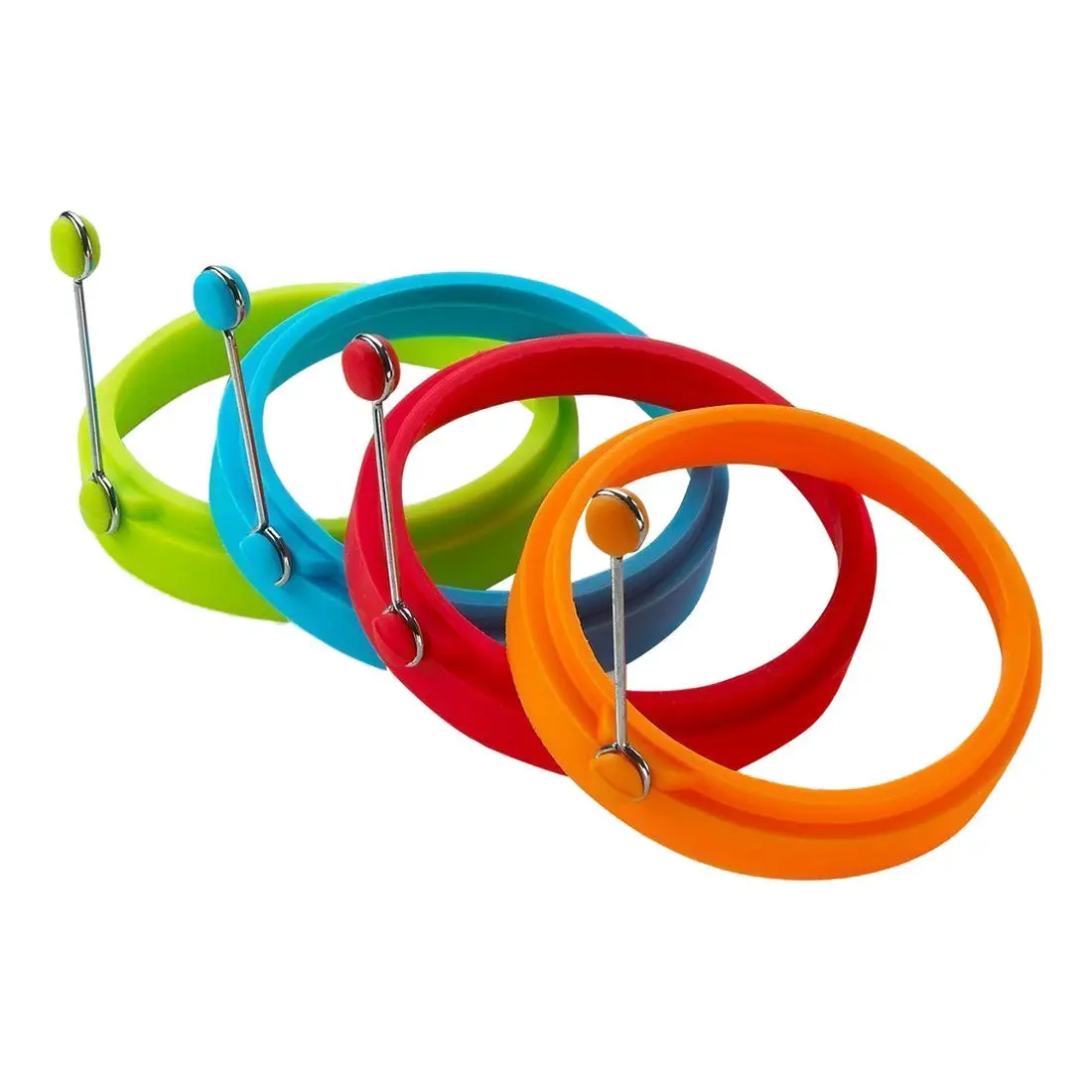 Новинка-4 дюймовые силиконовые кольца для жареных яиц-форма блинов 4-один из