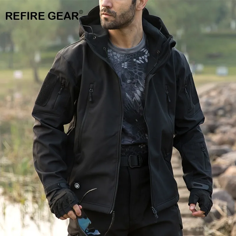 Ветровка Refire Gear Мужская Флисовая уличная куртка с мягким корпусом спортивная